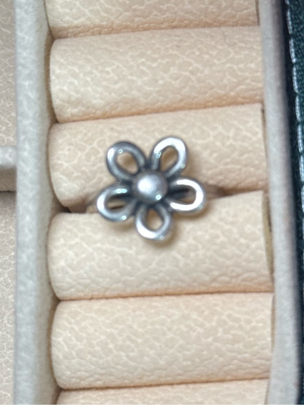 Sterling-Style Silver Floral Ring - Women's Flower Band